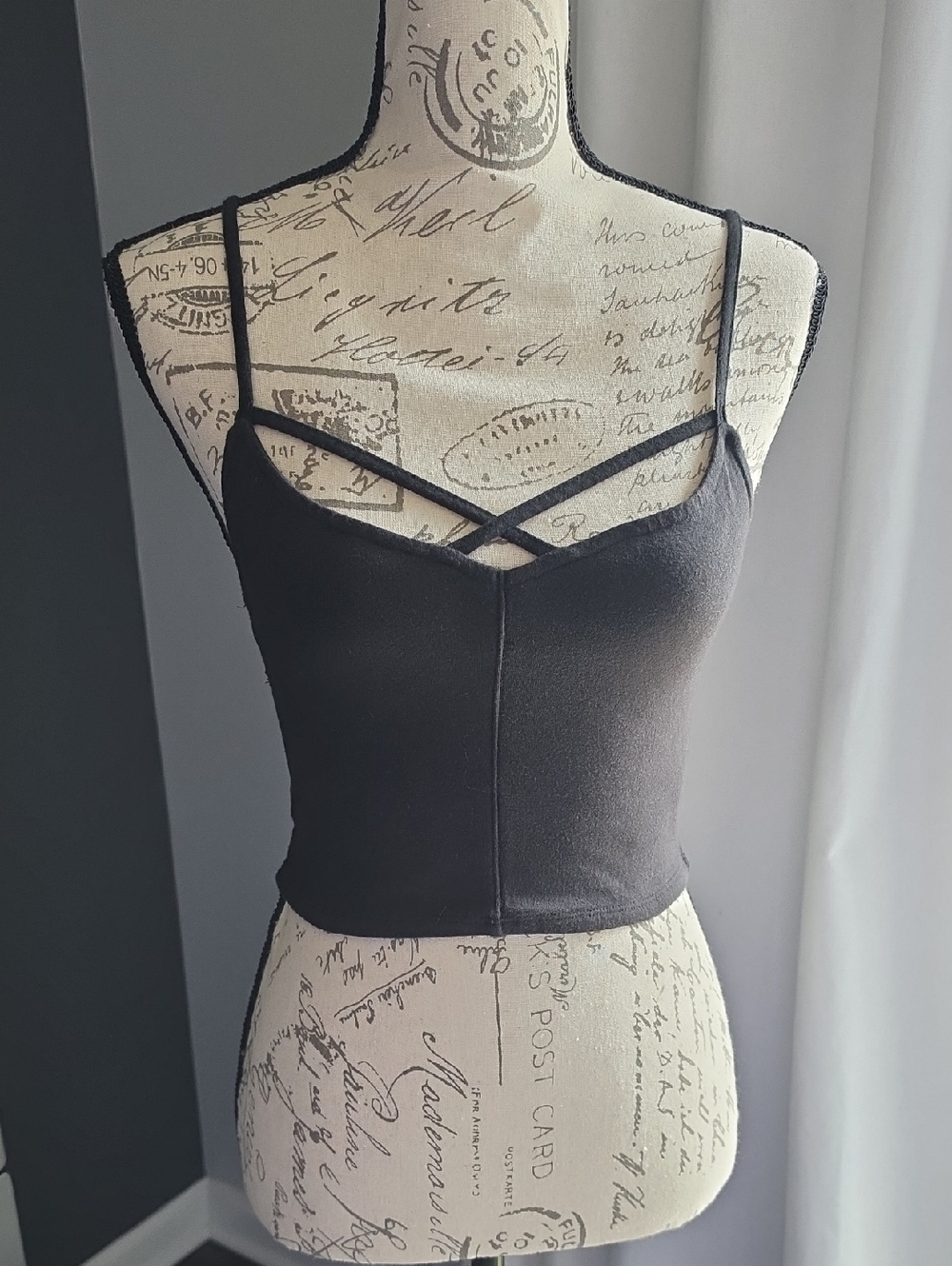 Hollister Black Strappy Crop Top